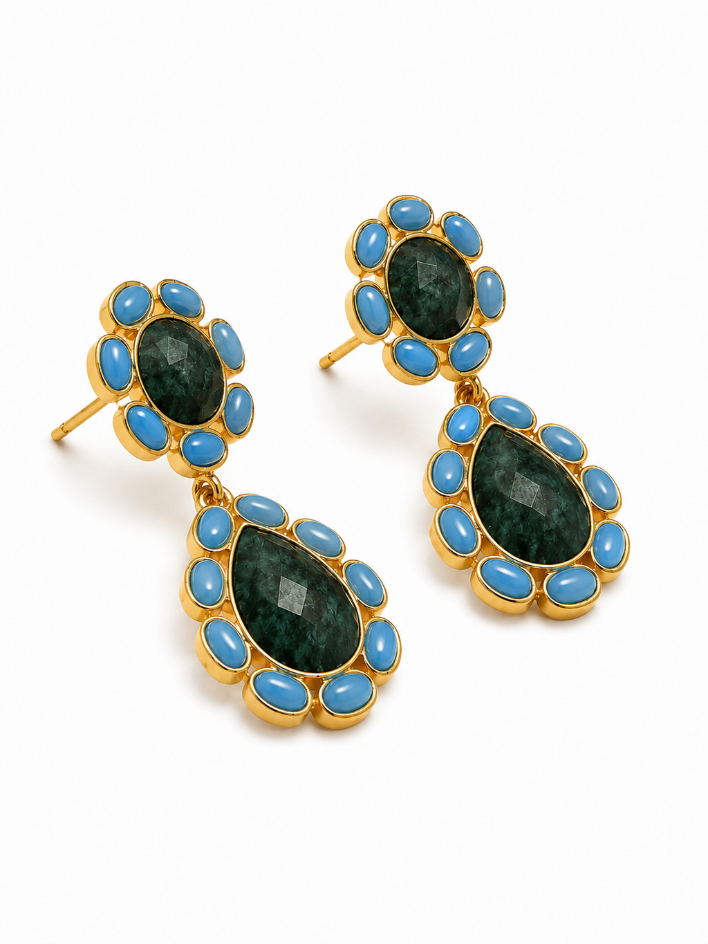 PENDIENTES ESMERALDA TURQUESA