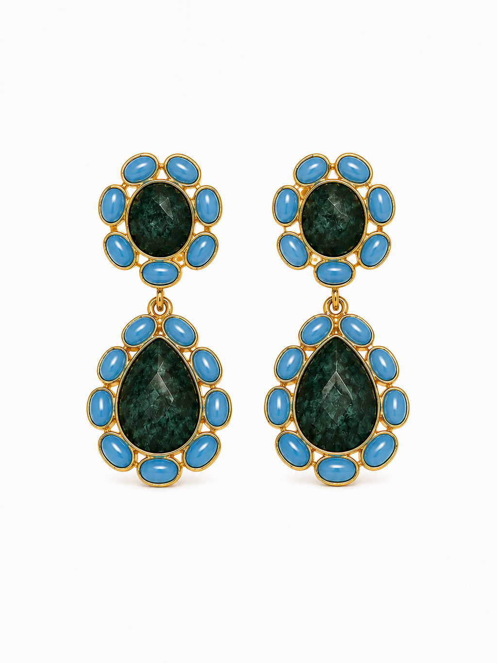 PENDIENTES ESMERALDA TURQUESA