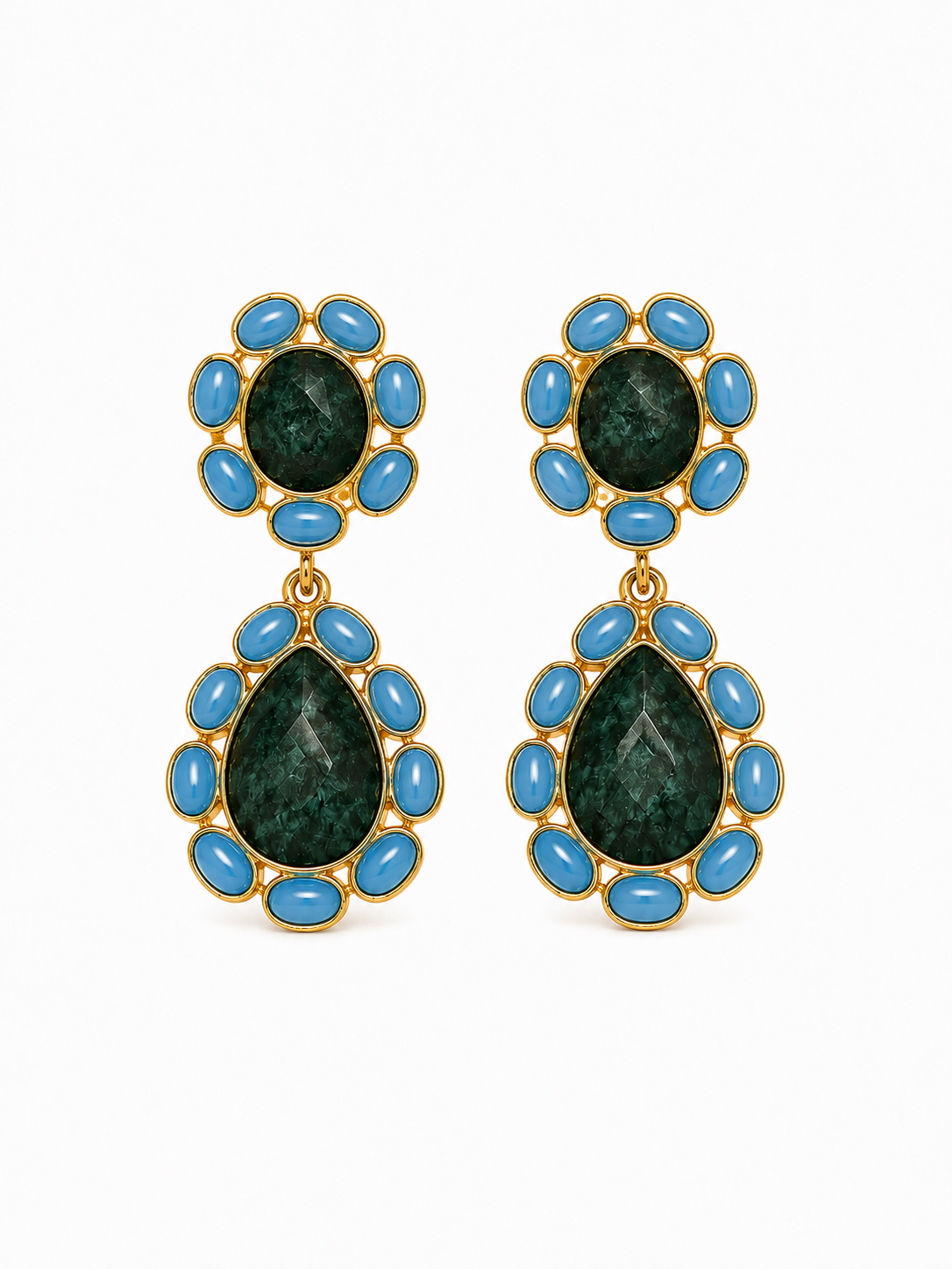 PENDIENTES ESMERALDA TURQUESA