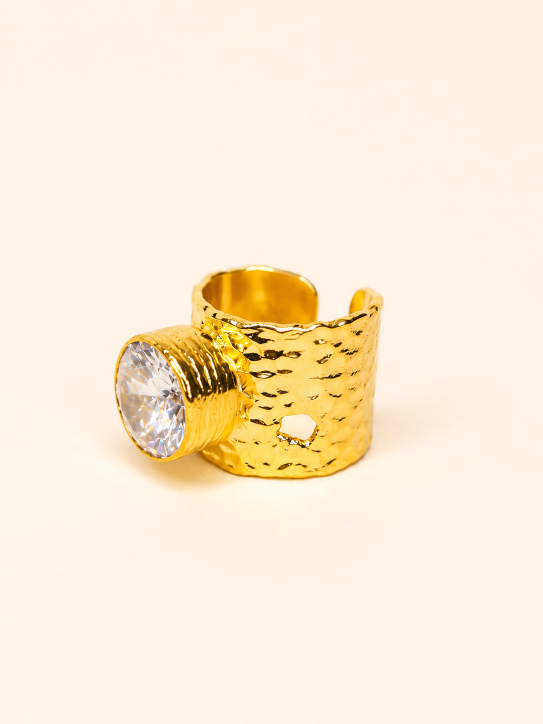 ANILLO PIEDRA DE CRISTAL BLANCO