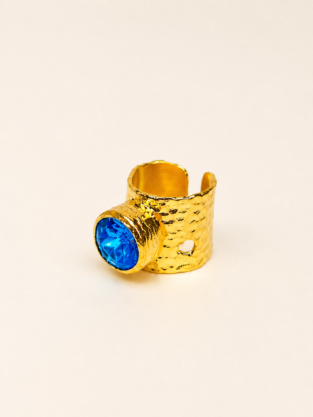 ANILLO PIEDRA DE CRISTAL AZUL