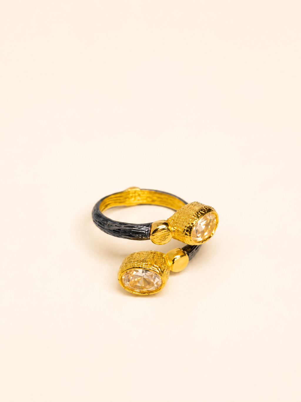 ANILLO SNAKE TOPACIO BLANCO