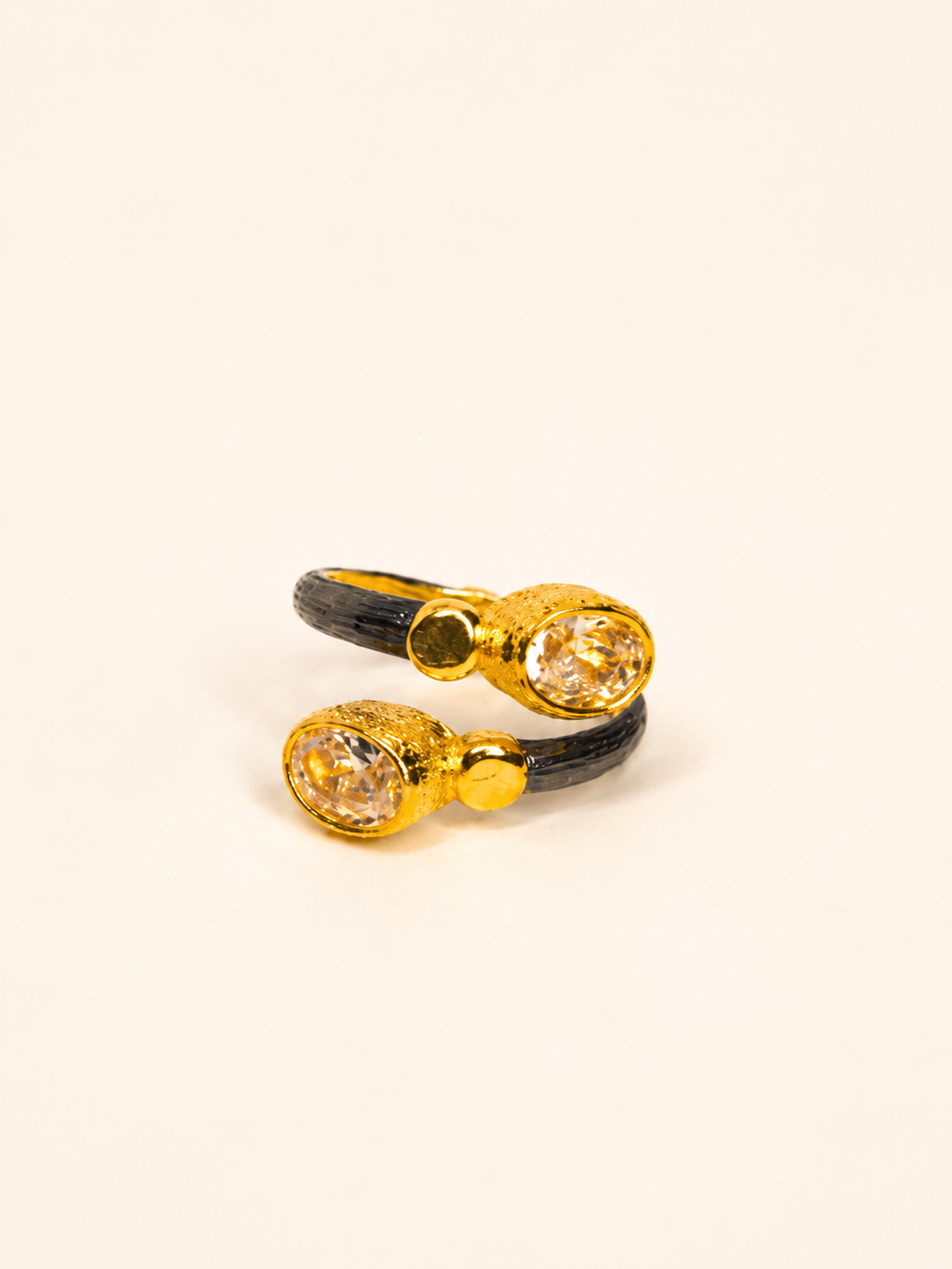 ANILLO SNAKE TOPACIO BLANCO