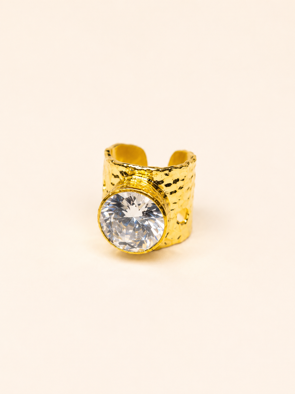 ANILLO PIEDRA DE CRISTAL BLANCO