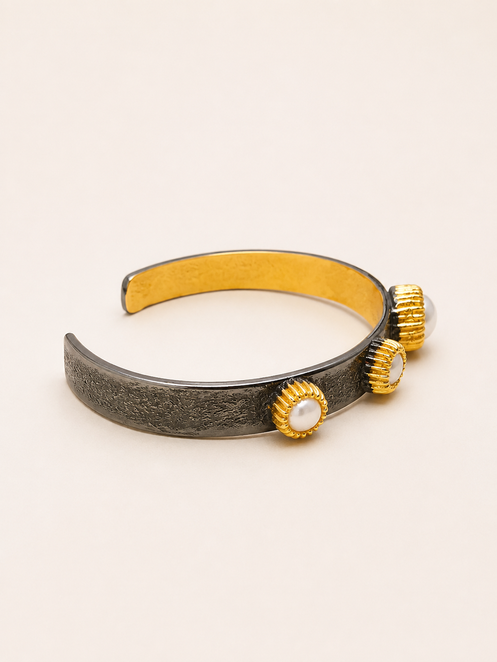 PULSERA LA PERLA BAÑO DE ORO